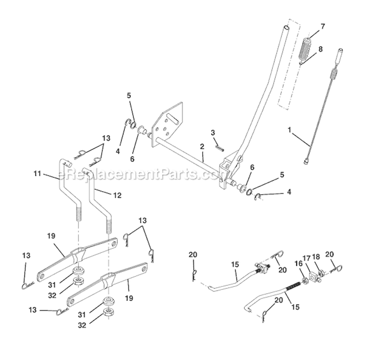 Page I Diagram and Parts List for WE12538M  Weed Eater Lawn Tractor